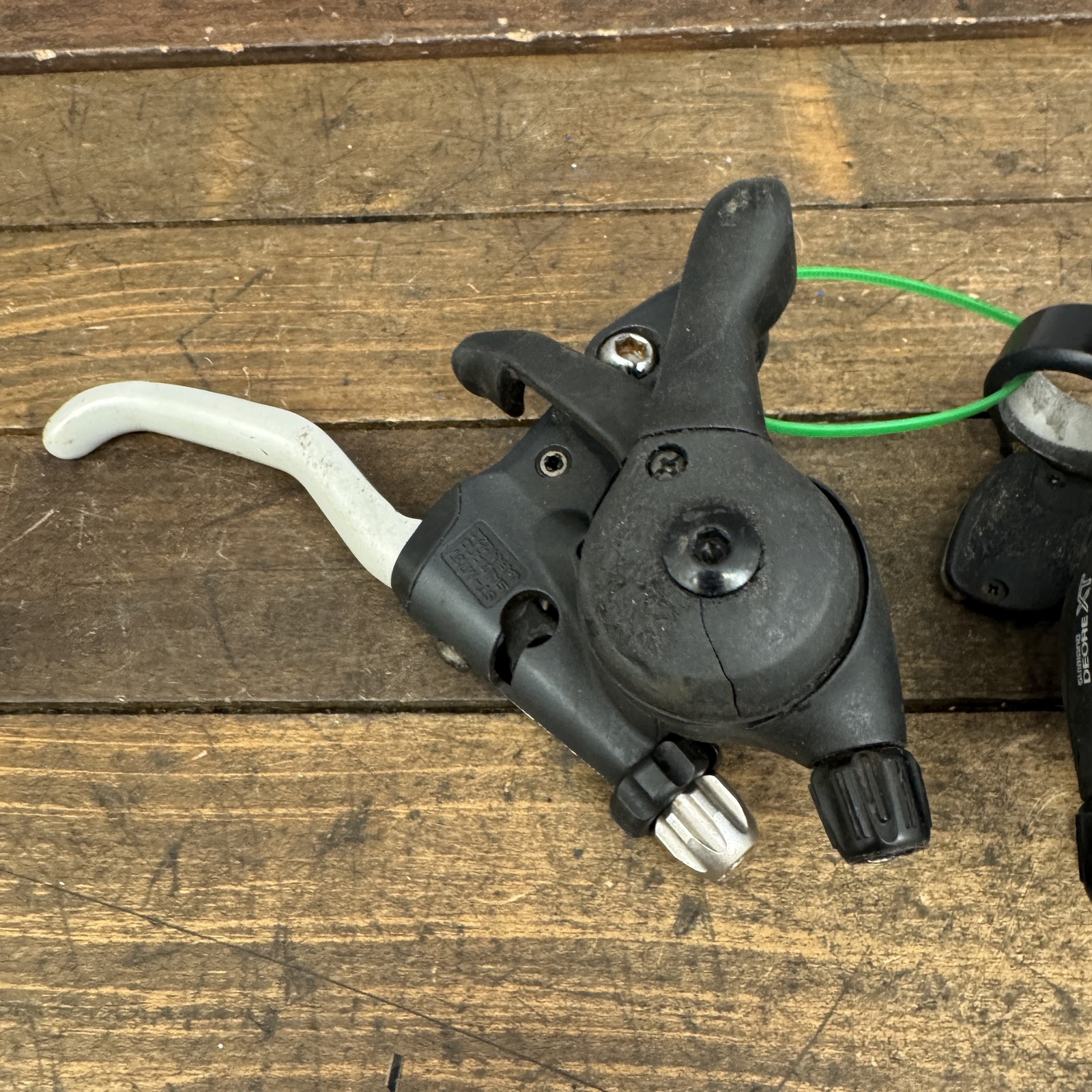 Vintage Shimano Deore XT ST-M737 3×8 Shifters Brake Lever Set Cracked Indicators