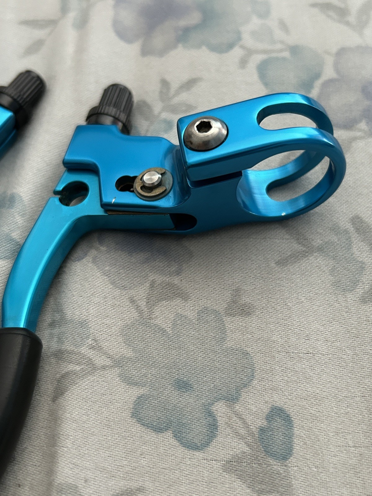 Grafton Re-Entry Canti Brake Levers Turquoise Blue Vintage 90s MTB CNC USA Kooka