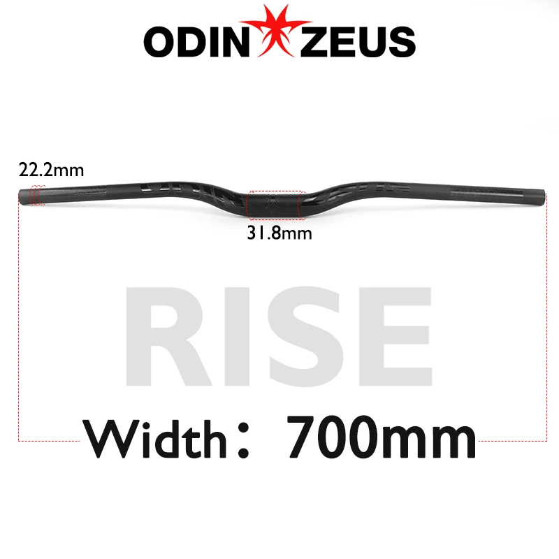 Carbon Fiber Mountain Bike Flat Riser Bar 31.8mm Clamp for XC Bicycle Handlebar