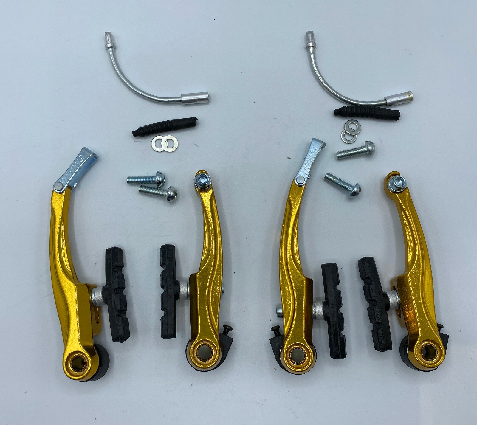 Aluminum V Brake Full Set For Mountain Bike Road Bike Front & Rear MTB BMX GOLD