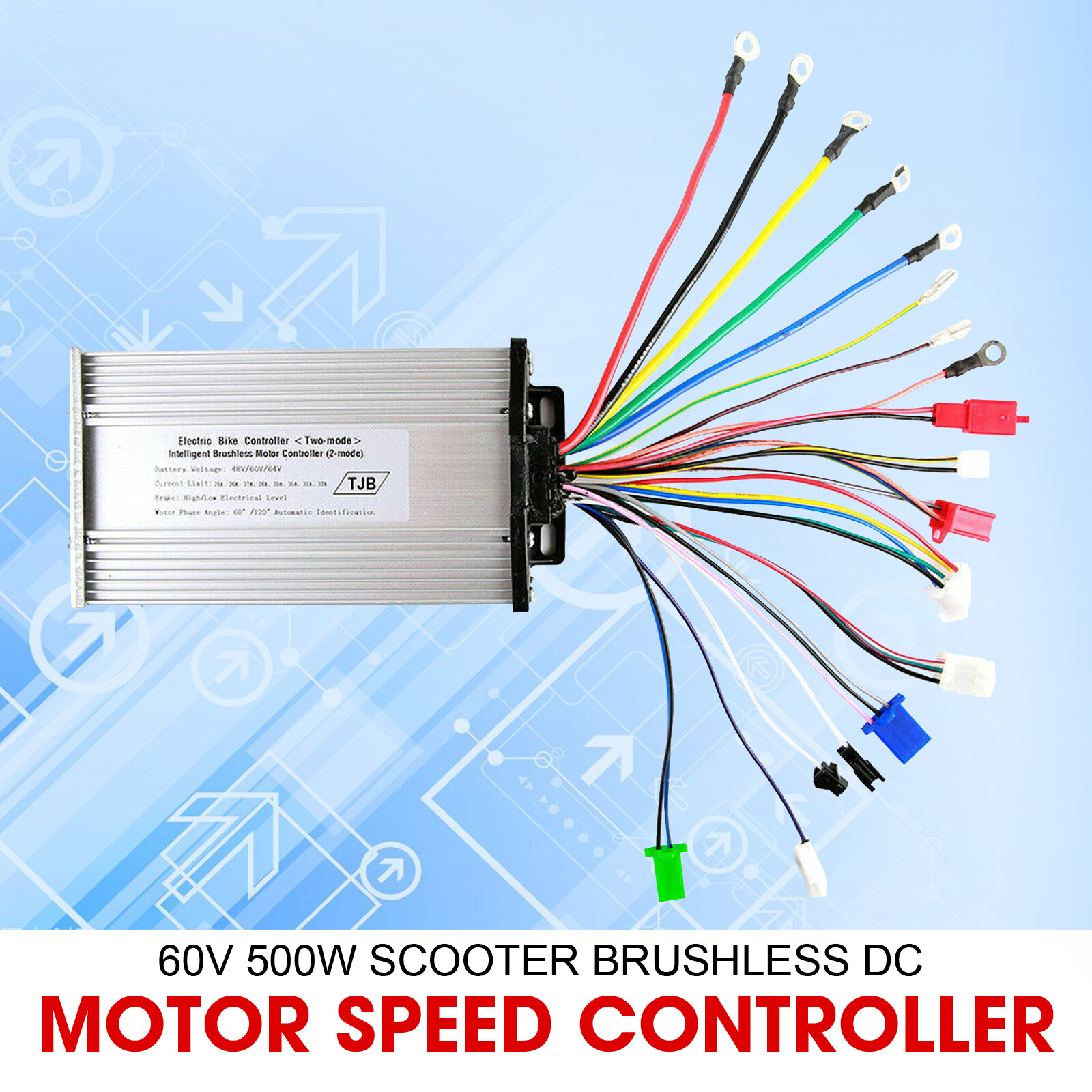 500W 30A DC Motor Speed Controller For 36V 48V 60V 64V Electric Bike