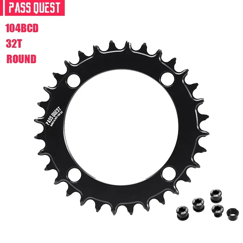 104BCD Mountain Bike Road Bike Narrow Wide Round Chainring 32-48T Chainwheel