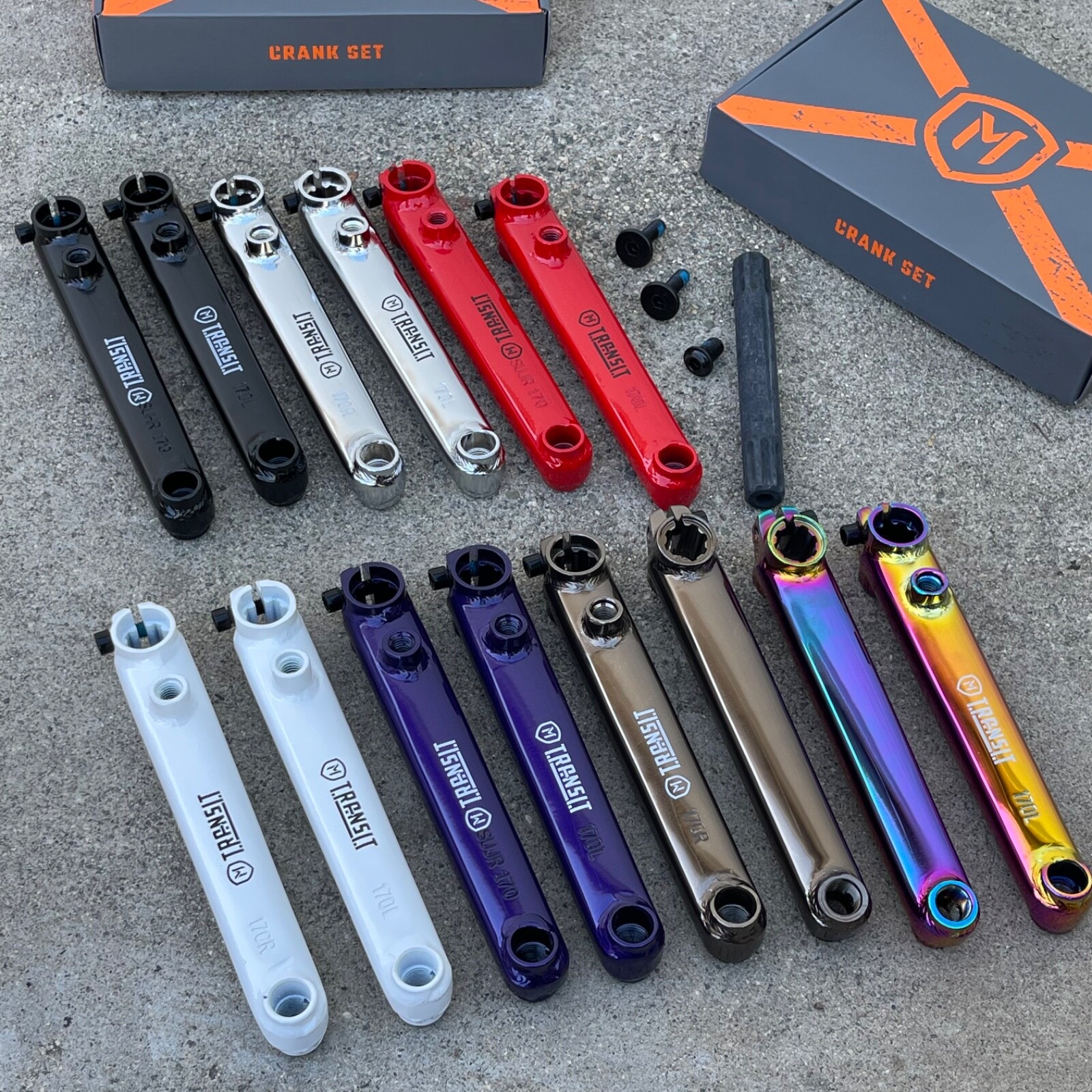 MISSION TRANSIT V2 CRANK 3 PIECE BMX CRANKS FIT CULT SUBROSA KINK SUNDAY RANT