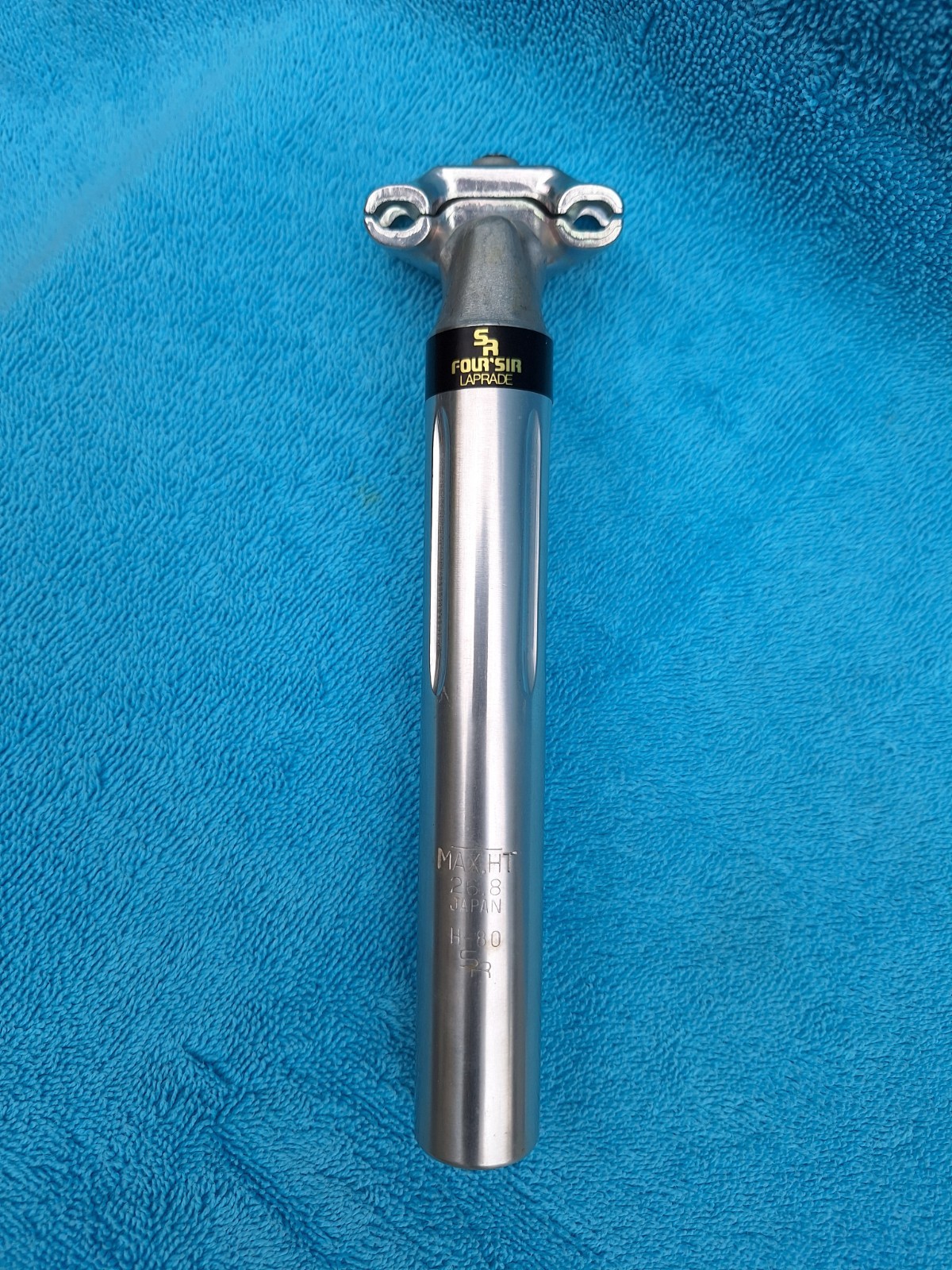 NOS SR Sakae Laprade Fluted Aluminum Seatpost 26.8 mm / Silver