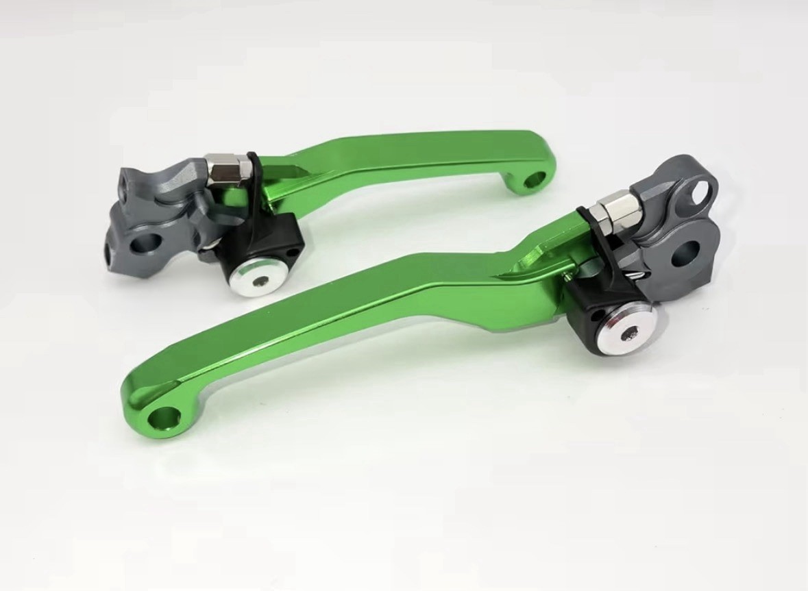 CNC Brake & Clutch Lever Replacement For KX250F/450F KX450SR GREEN_GLOSSY_KX