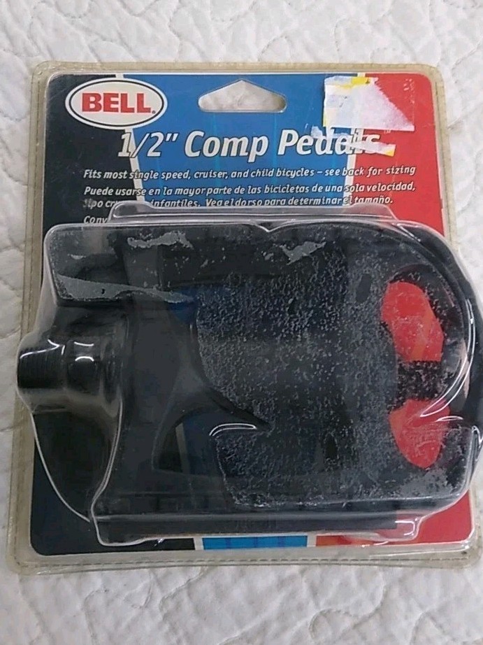 Bell Reflective Bicycle Pedals Left Right Fits Most 1/2″ Bike Axle One Pair New