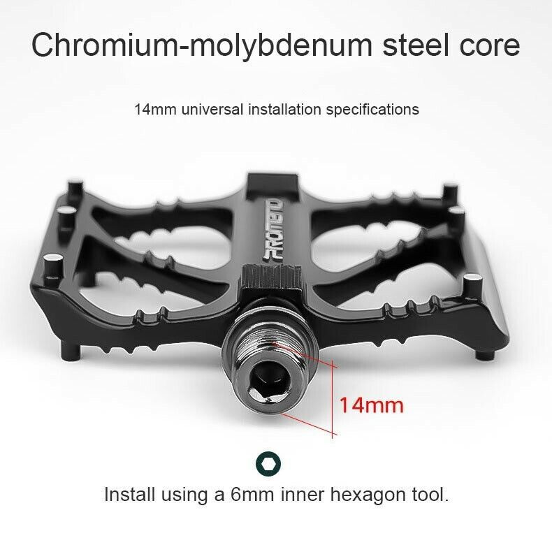 Road Mountain Bike Pedals Flat Aluminum Sealed Bearing 9/16″ For MTB BMX