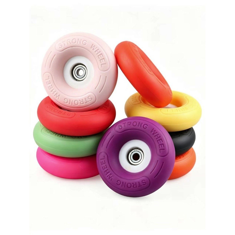 For brompton Bike Upgrade 74mm Silent Wheels PP TPE Material Easy Push