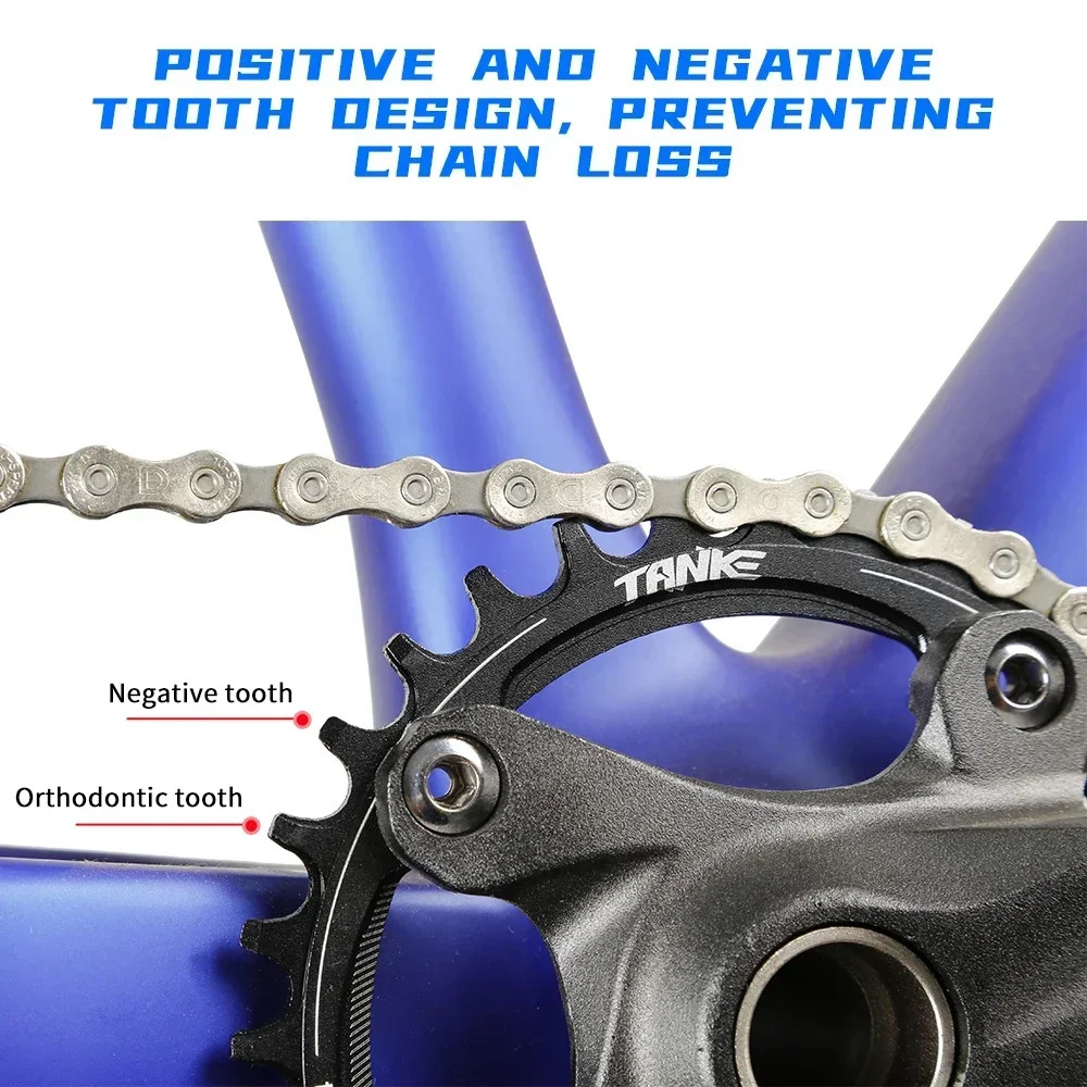 104BCD MTB Narrow Wide Chainring 32T-44T Ultralight Single Crankset Disc