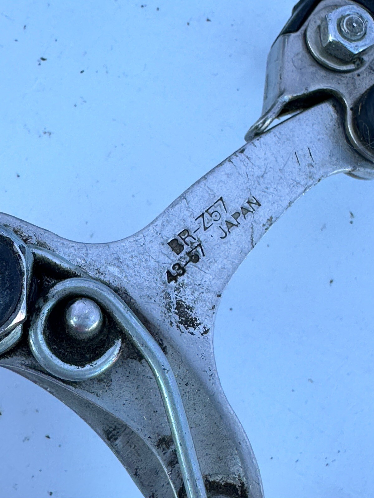 Vintage Shimano BR-Z57 Silver Aluminum Side Pull Road Bike Caliper Brake Set