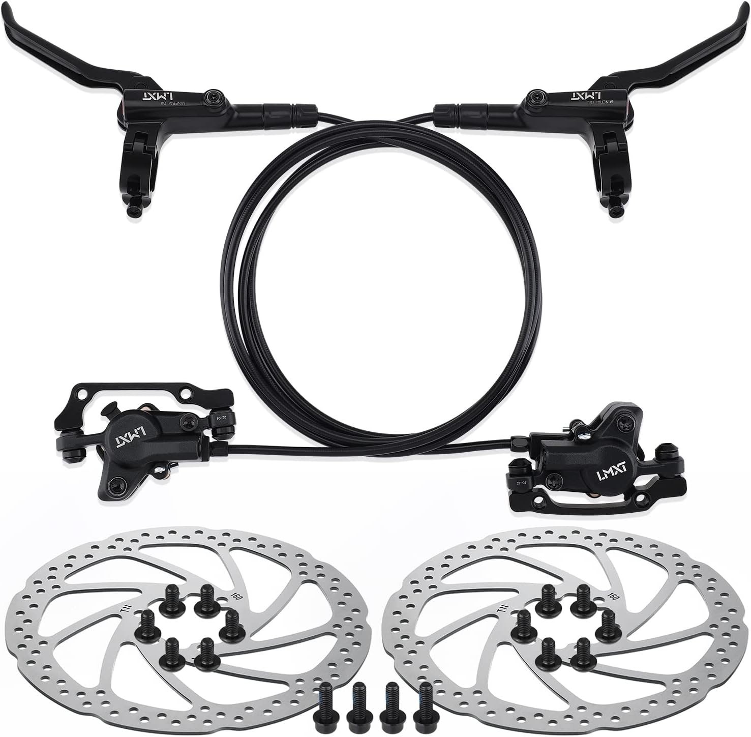 Left Front & Right Rear Brake Kit, Hydraulic Disc Brake Set