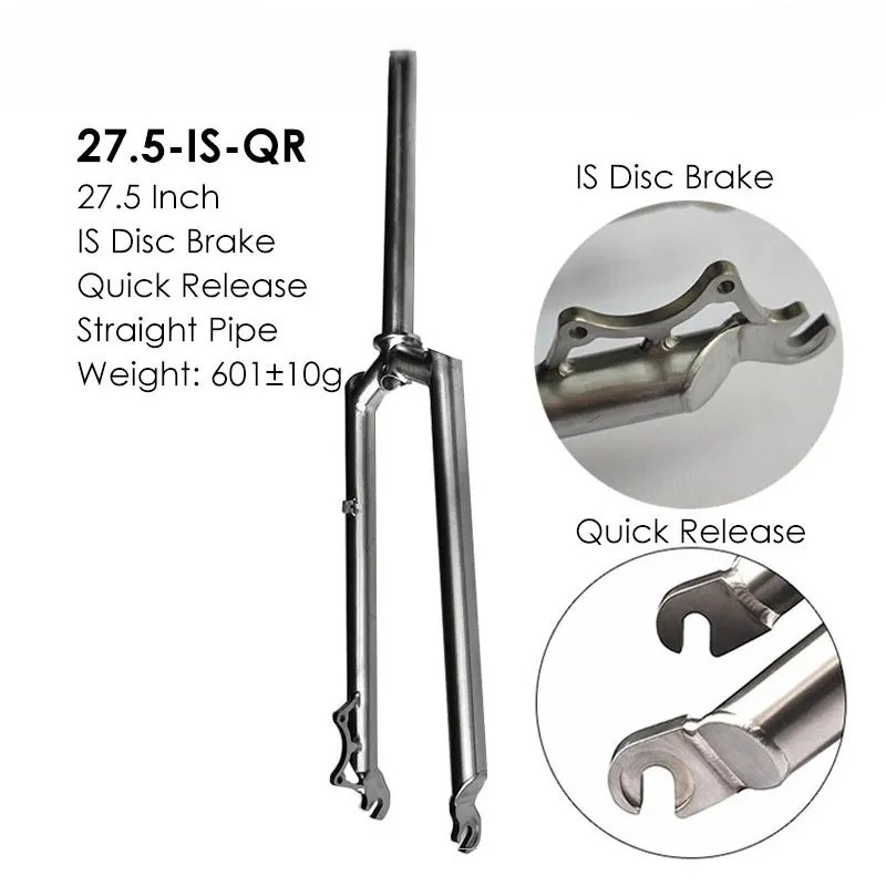 Titanium MTB Bike Bicycle Disc brake / V brake Fork 26″,27.5″,29″