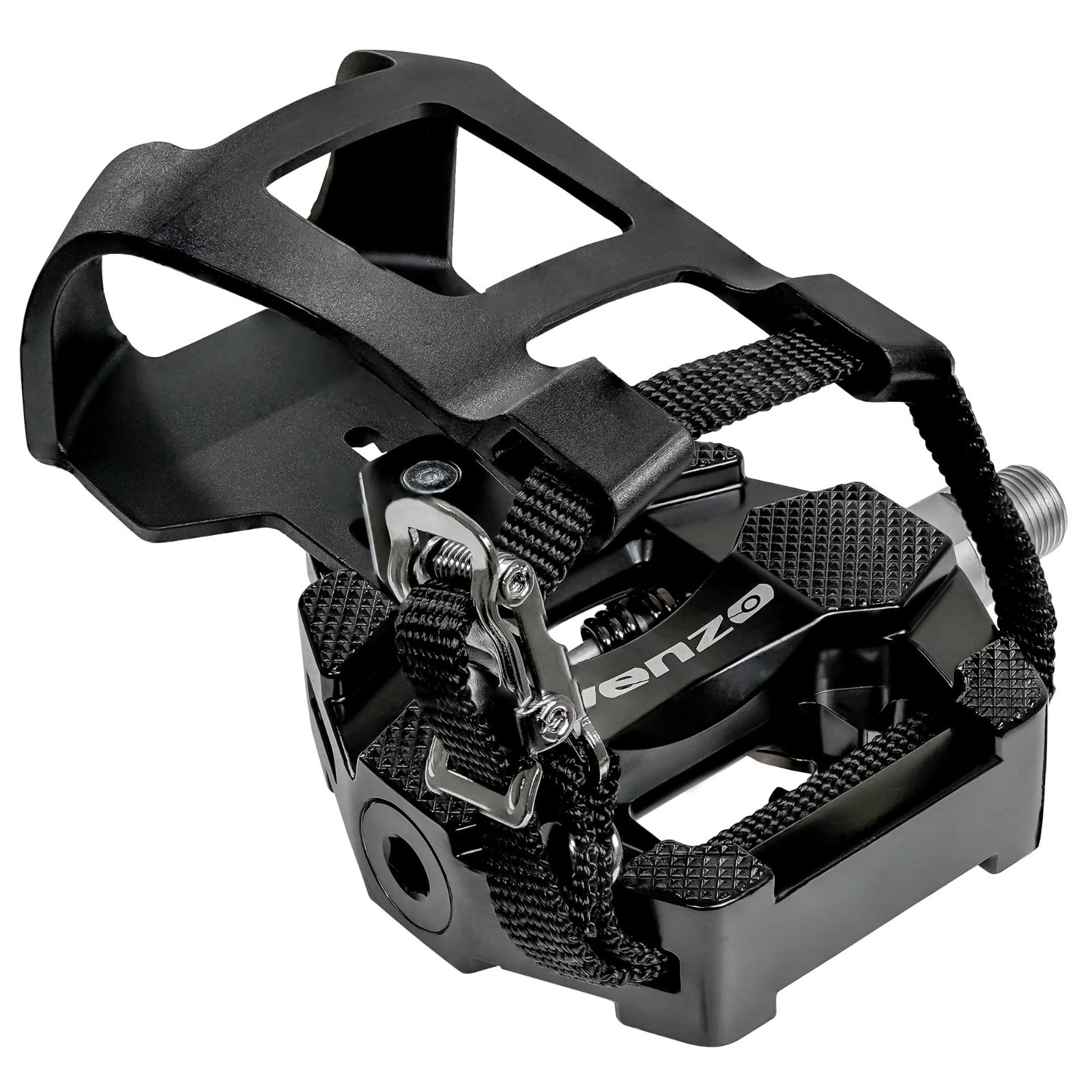 Adjustable Bike Toe Clips & Cages with Pedals – Compatible with Shimano SPD, Fit