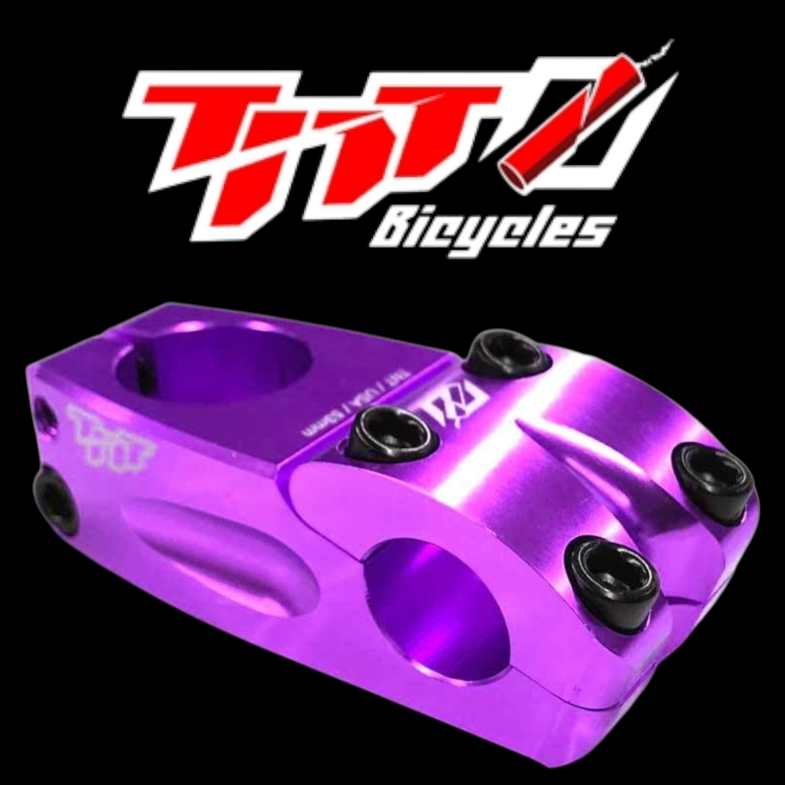 TNT Top Load 1″ 1/8th Bmx Stem Purple 53mm