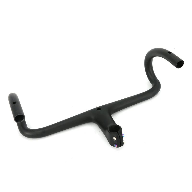 Racing Road Bike Matte Full Carbon Stem Integrated Drop Bar 380 400 420 440mm