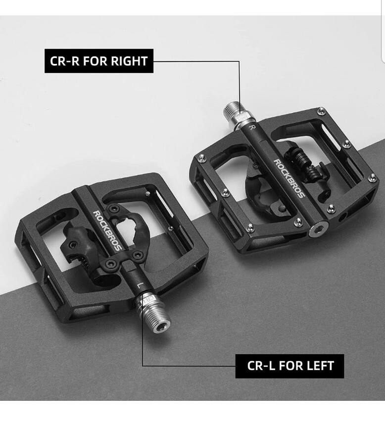 MTB Mountain Bike Pedals Bicycle Flat Platform Compatible with SPD Mountain