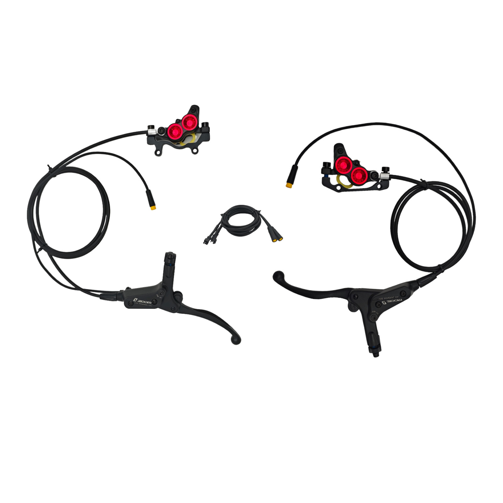 Zoom 4-piston Hydraulic Disc Brake Kits Front Rear for Ebike Electric Bicycle