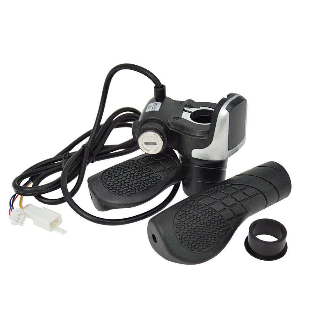 36V/48V E-Bike/Scooter Split Throttle Handle with Power Display & Key Lock USA