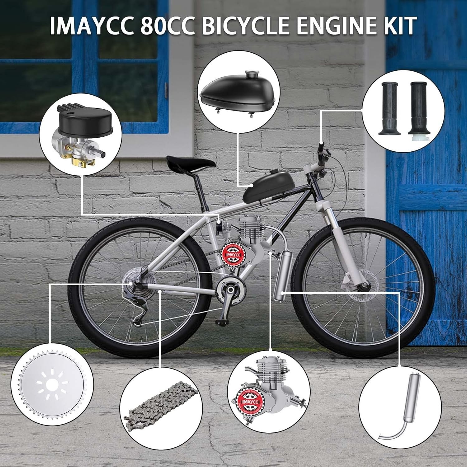 80cc Motorized Bike Kit – 2 Stroke Gas Engine Conversion»