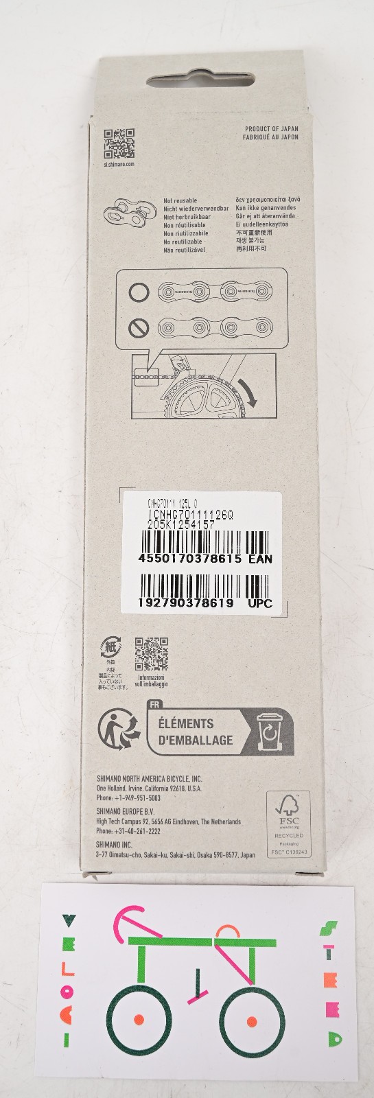 Shimano HG701 11-Speed Bike Chain 126L Ultegra Deore XT Quick-Link 126-Links NEW
