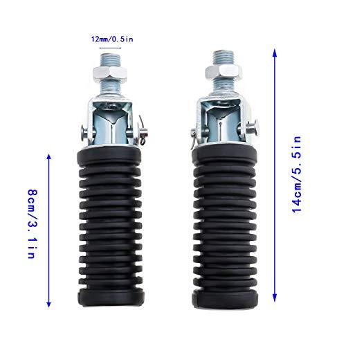 Pair Of Motorcycle Folding Pillion Footrests Foot Pegs Rear Foot Peg Pedal