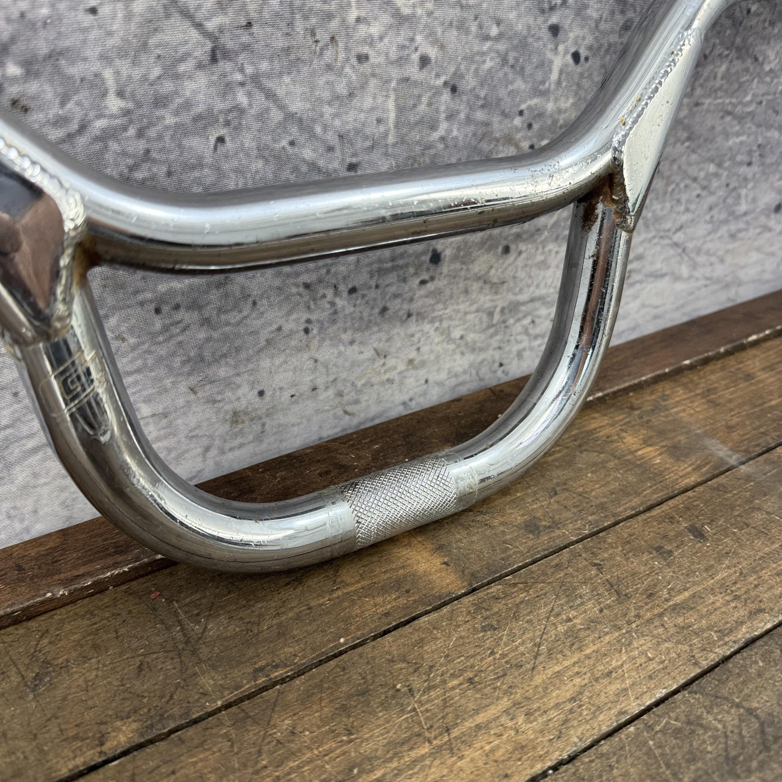 Vintage GT Freestyle BMX Handlebar Chrome Silver Steel Old School Bar BMX Stamp
