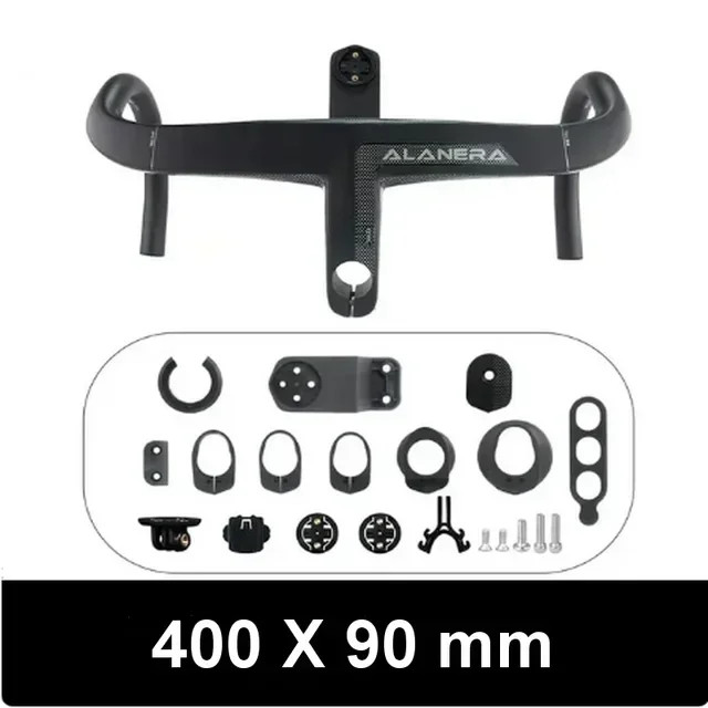 Carbon Road Bicycle Integrated Drop Bar Internal Wiring with Comput Holder