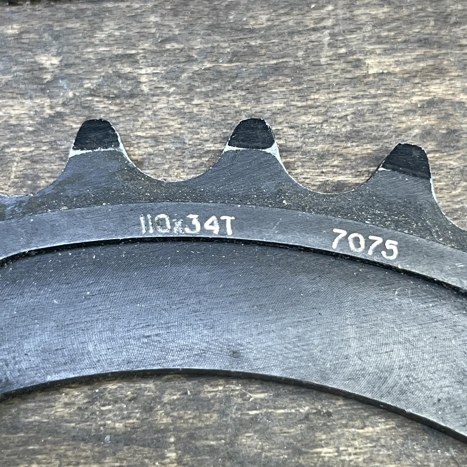 Vintage Engagement Ring 34T Chainring 110 BCD 5-Arm Black Aluminum Bike 34 Tooth