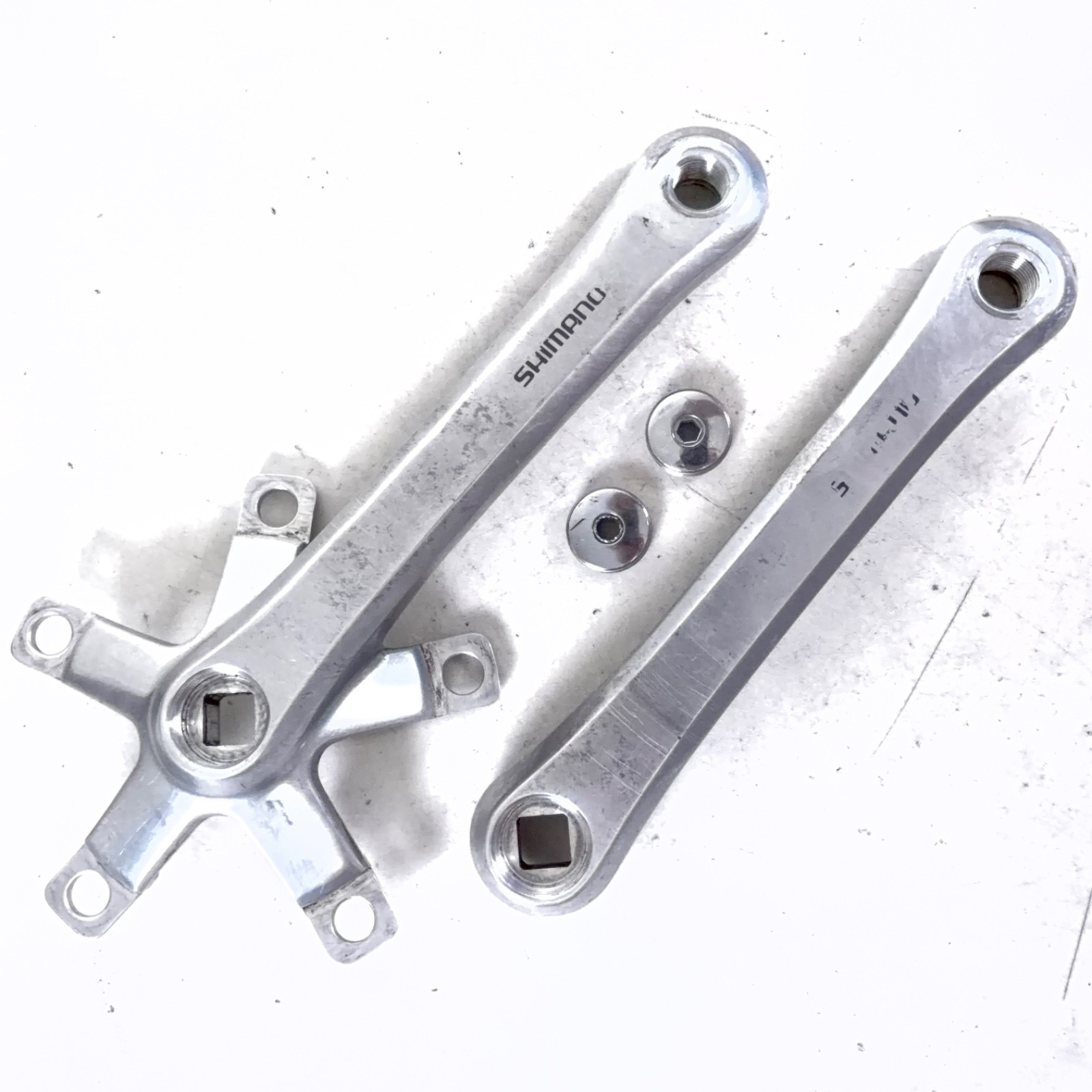 Vintage Shimano FC-B124 Crankset 170mm 110/74 BCD Square Taper Triple Japan Road
