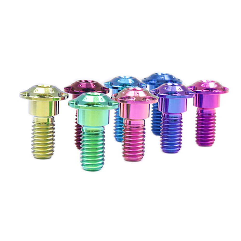 4/8 Pcs M8x20/25/30mm Titanium Screw Motorcycle Brake Disc Inner Hex Head Bolts