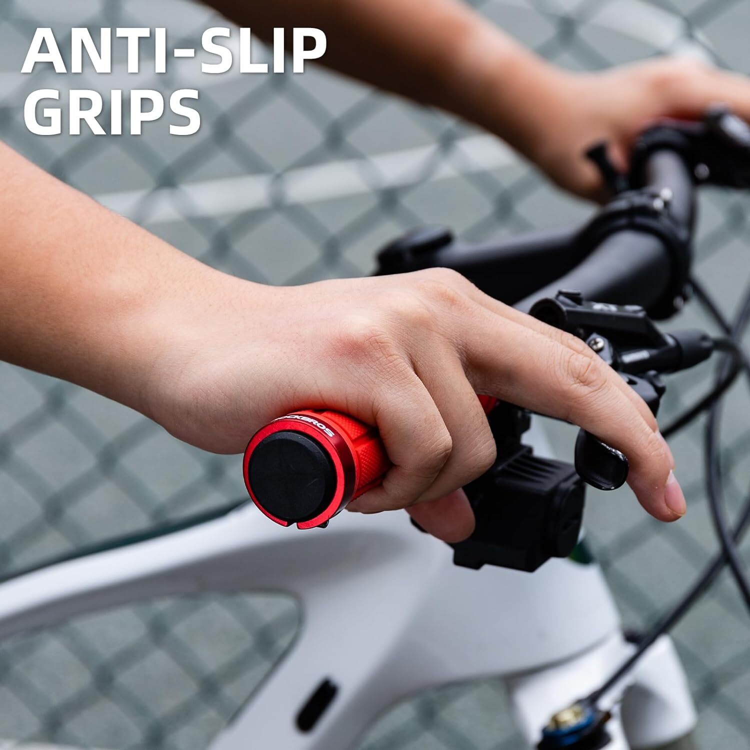 4Pcs Anti-Slip Double Lock On Bike Grips for BMX,MTB,Beach Cruiser,Folding Bike