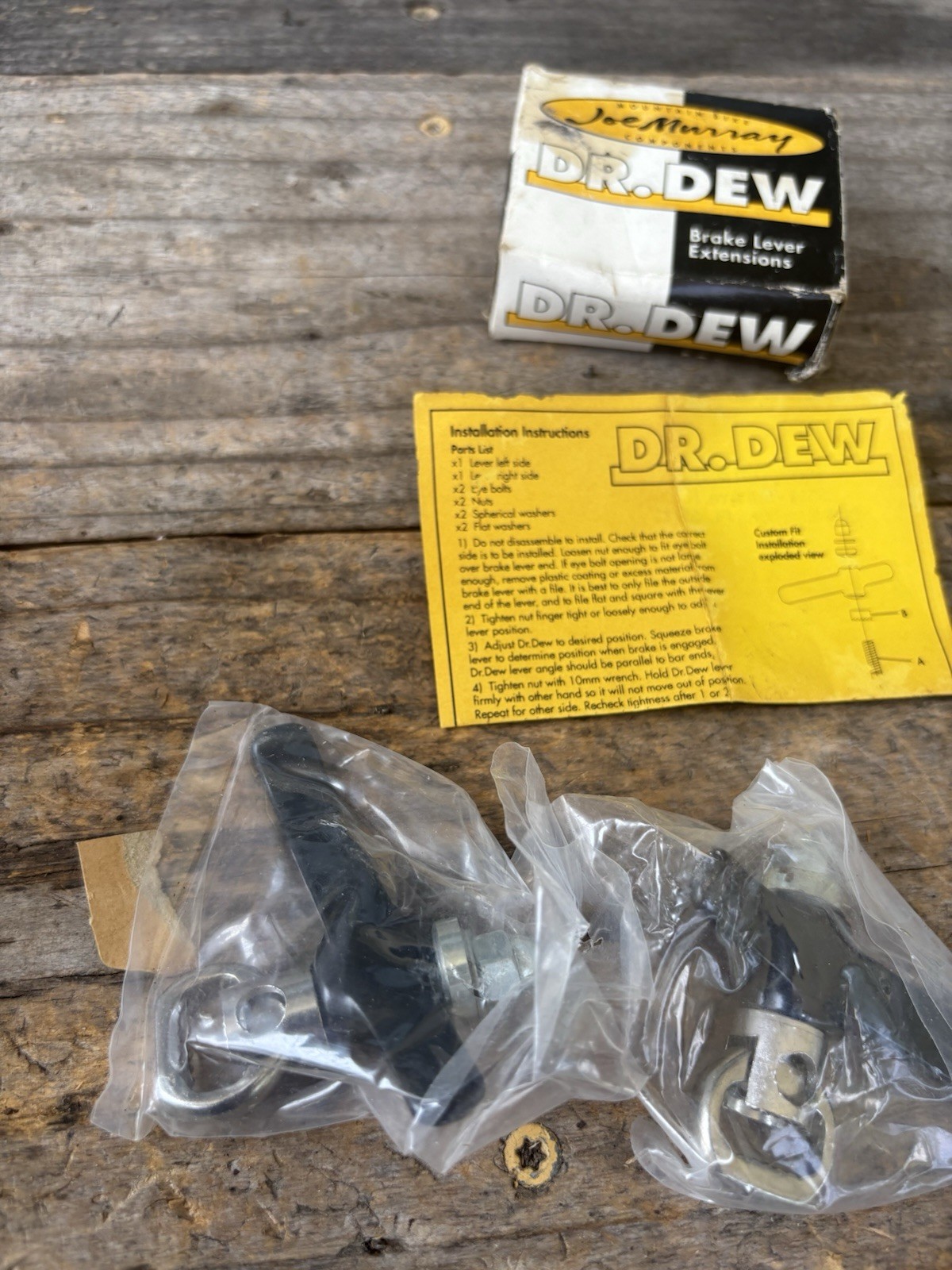 NOS Joe Murray Dr. Dew Brake Lever Extensions Vintage Mountain Bike Kona MTB