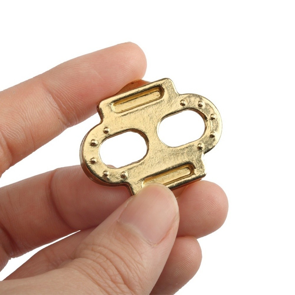 Golden Alloy Pedal Clips for Mountain Bike Shoes Designed for Secure Attachment