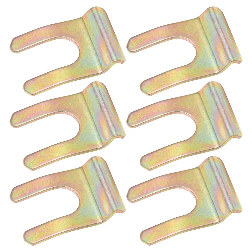 6Pcs Heavy Duty Iron Brake Line Clamps U Shaped Durable Clips for Car Use