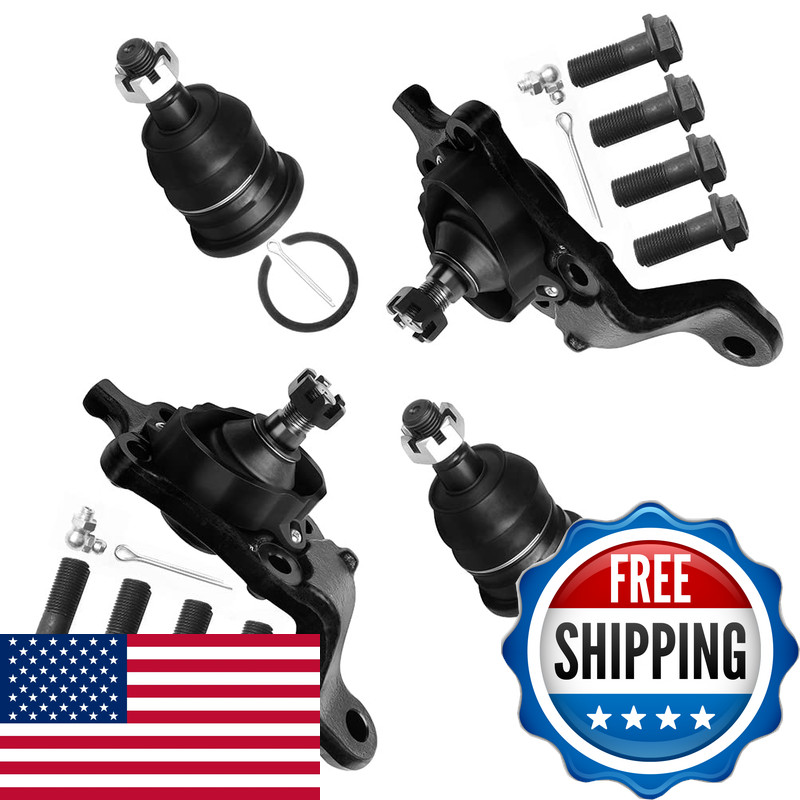 Scitoo 4Pcs Front Suspension Kit Lower Ball Joint Upper Ball Joint Fit