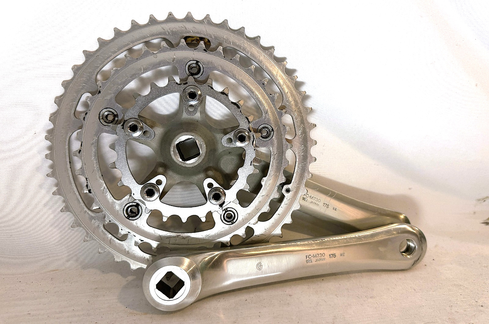 Vintage SHIMANO Deore XT FC-M730 triple crankset mountain bike mtb race team