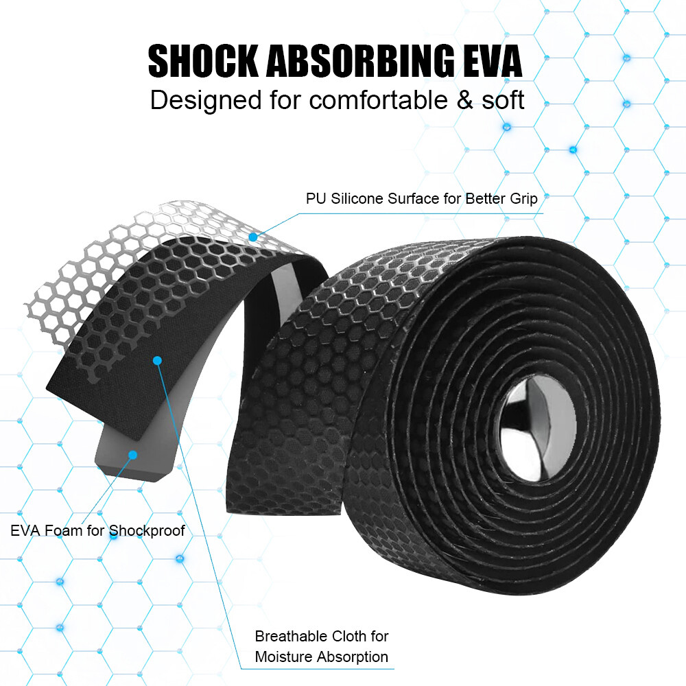 2PCS Bike Handlebar Tape Road Bicycle Cycling Non-slip Handle Wrap Outdoor Sport