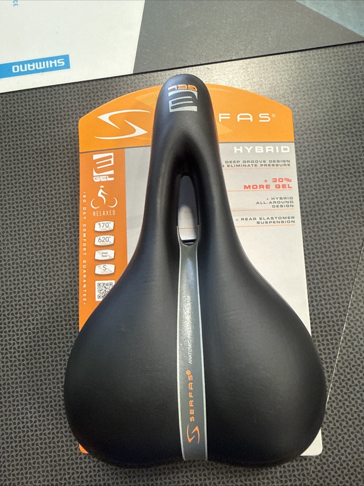 Serfas E-Gel Hybrid Bicycle Saddle With Cut Out
