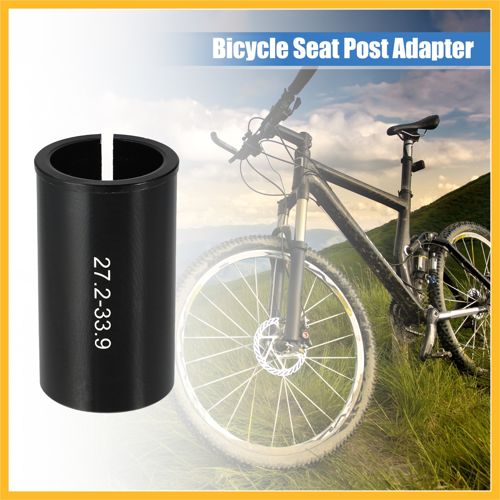 2 Pcs 27.2mm to 33.9mm Bicycle Seat Post Tube Adapter Reducing Sleeve