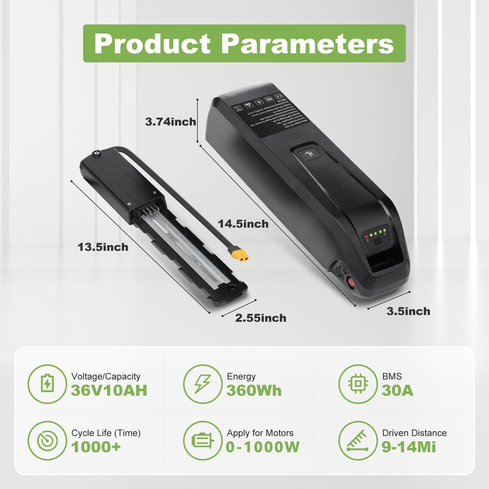 4Pin 52V 36V 48V 10Ah/15Ah/20Ah Ebike Lithium Battery for 200W-2000W Motor 40A