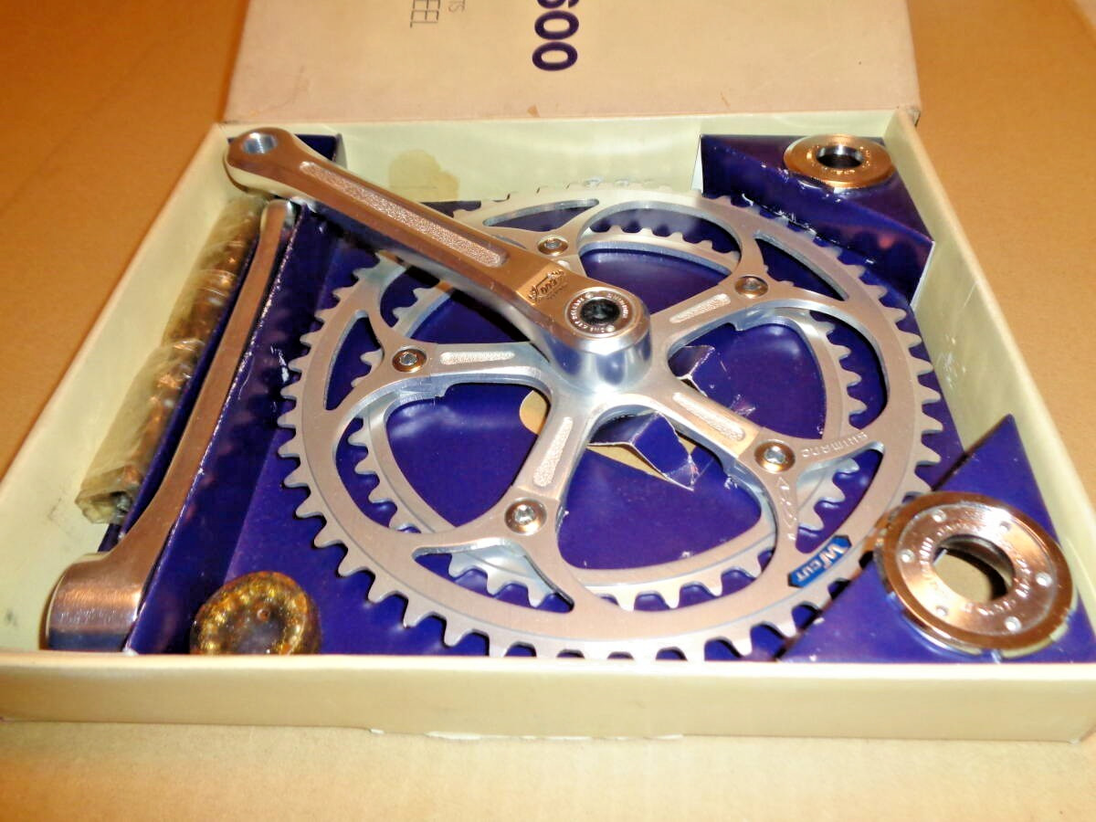 SHIMANO 600EX Arabesque 165mm 52/42T PCD 130mm Chainwheel set With BSC 68mm BB