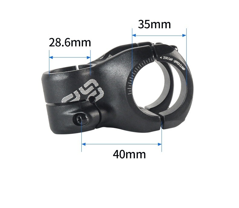 e*thirteen e13 BASE 35 Stem 35mm Clamp 40mm 50mm 0 Degree MTB Black