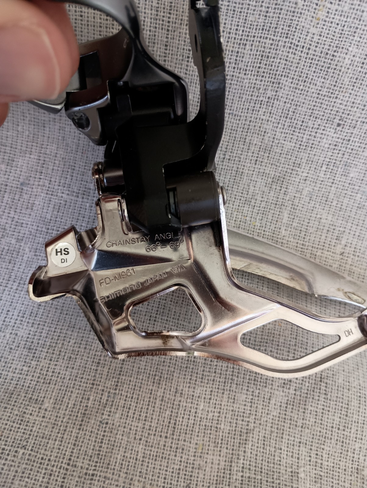 Shimano XTR FD-M961, Triple, Dual Pull, 31.8mm High Clamp, Front Derailleur