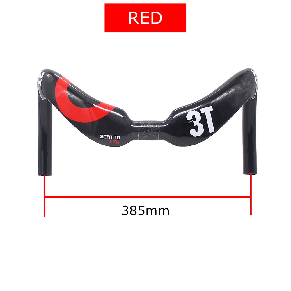 3T Full Carbon Road Track Bike Handlebar Gloss 31.8mm 370/385mm Drop Handlebar