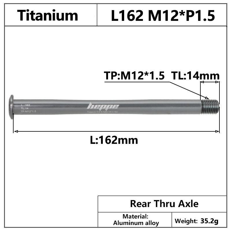Titanium Bike Thru Axle 12×100 12×110 12×142 12×148 MTB Road Bicycle Skewer