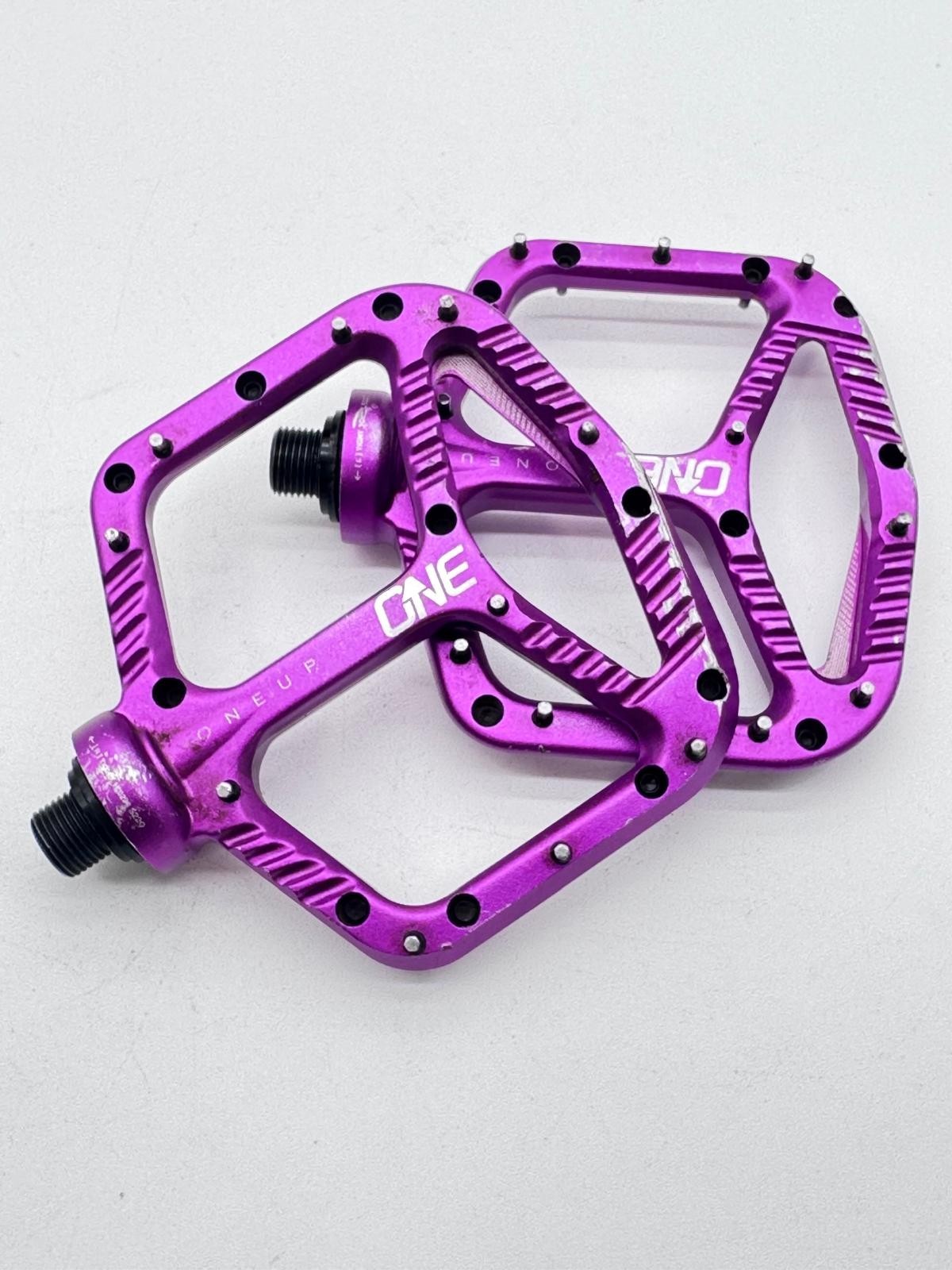 OneUp Components Aluminum Pedal – Purple MTB Large Platform