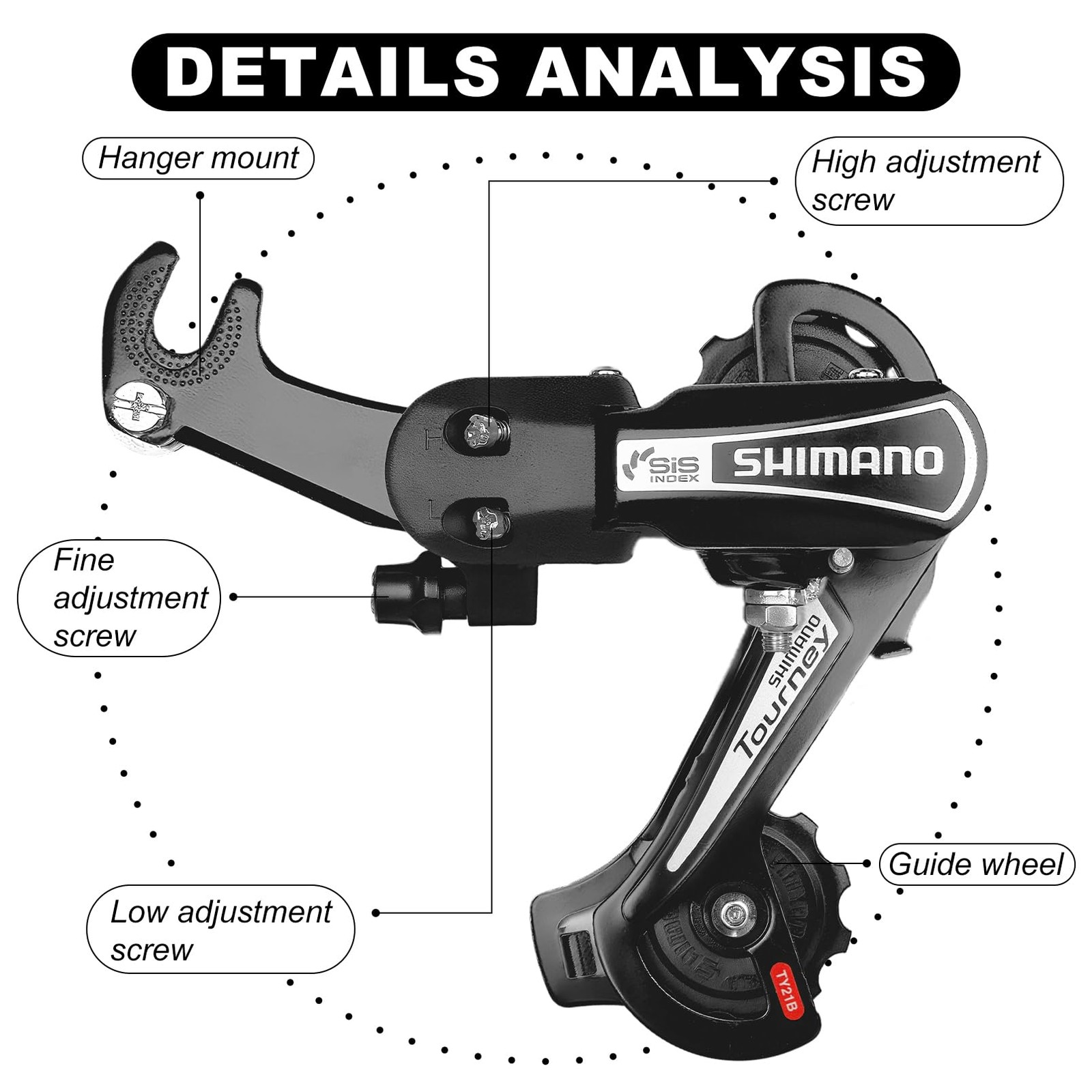 Rear Derailleur RD-TY21B 6/7 Speed Direct/Hanger Mount for Mountain Bike