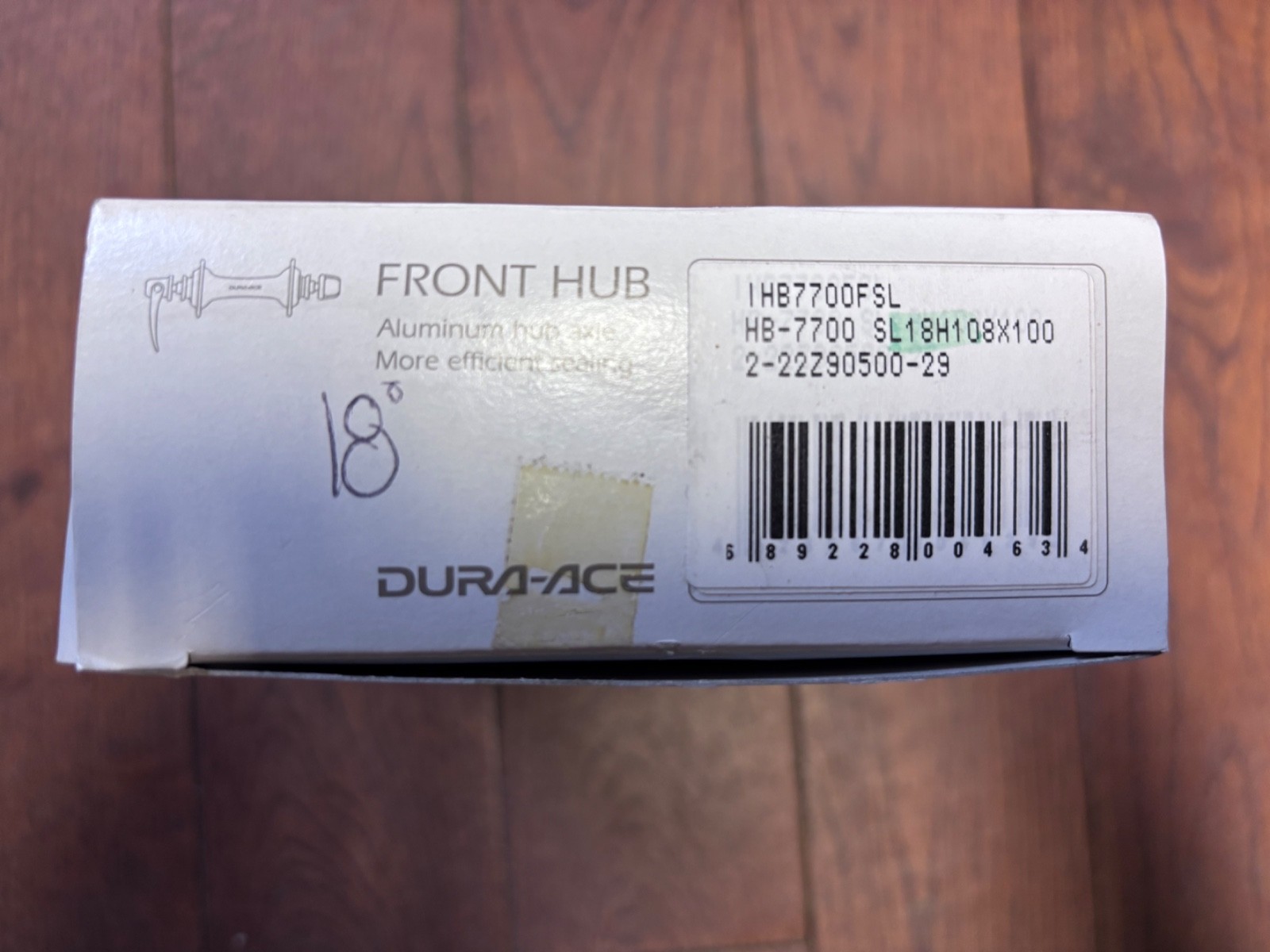 Shimano Dura-Ace Front Hub, HB-7700, QR, 18H, IHB7700FSL 100mm spacing, NIB