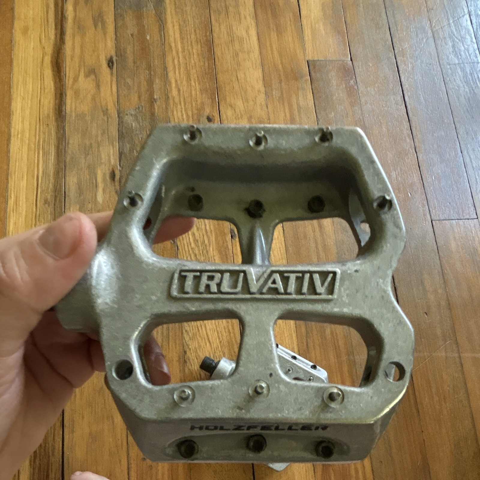 Truvativ Holzfeller Flat Platform MTB Pedals Alloy 9/16in Silver Pair