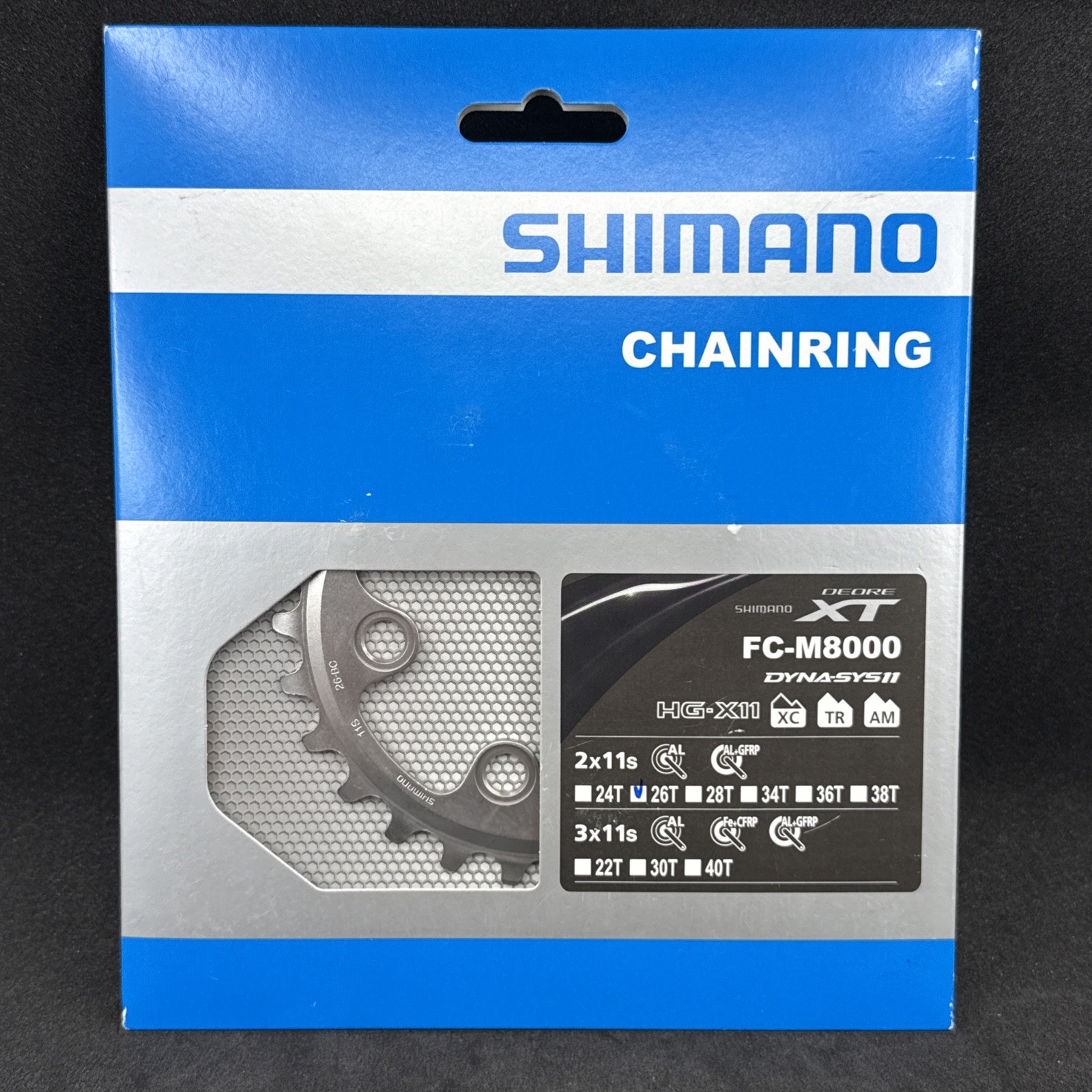 Shimano XT M8000 26-Tooth 64mm 11-Speed Inner Chainring for 34-26t
